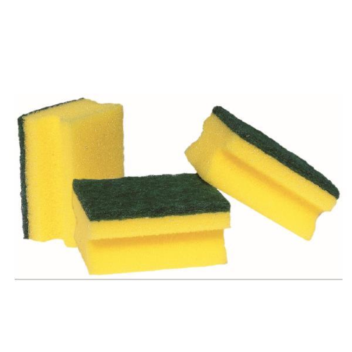 PIPPO SPUGNA ABRASIVA CON IMPUGNATURA 3.5X6X8.5 CM GIALLO CONF 3 Pz.